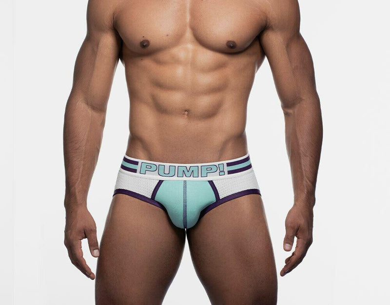 SexyMenUnderwear.com PUMP Jockstrap Retro Teal Logo ACTIVATE Jock Mesh Front Pannel 15059 68