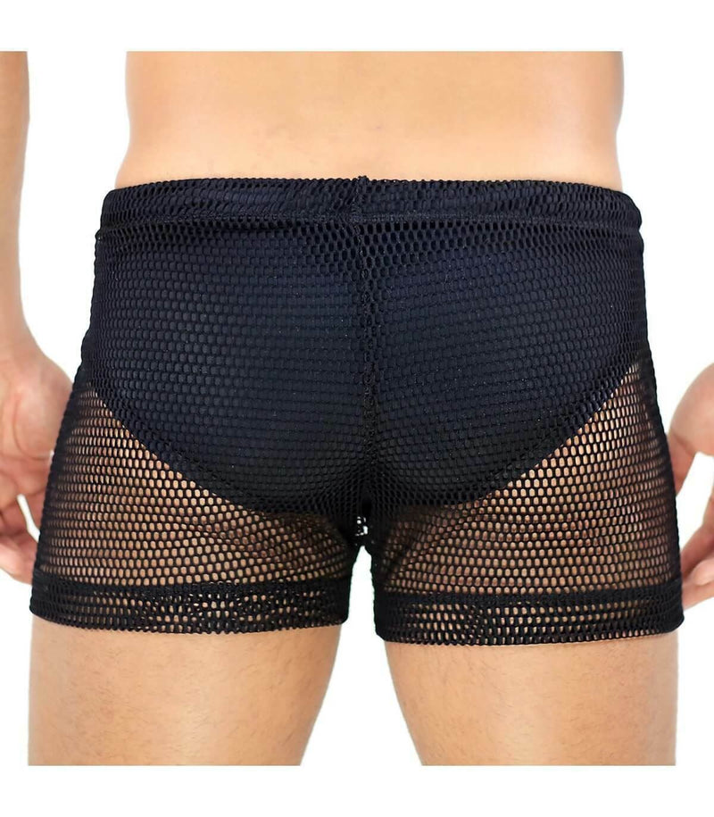 SexyMenUnderwear.com See-Through Swimwear "TOF PARIS" IBIZA Swim-Shorts Guaranteed Effect BLACK T4