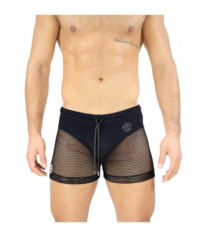 SexyMenUnderwear.com See-Through Swimwear "TOF PARIS" IBIZA Swim-Shorts Guaranteed Effect BLACK T4