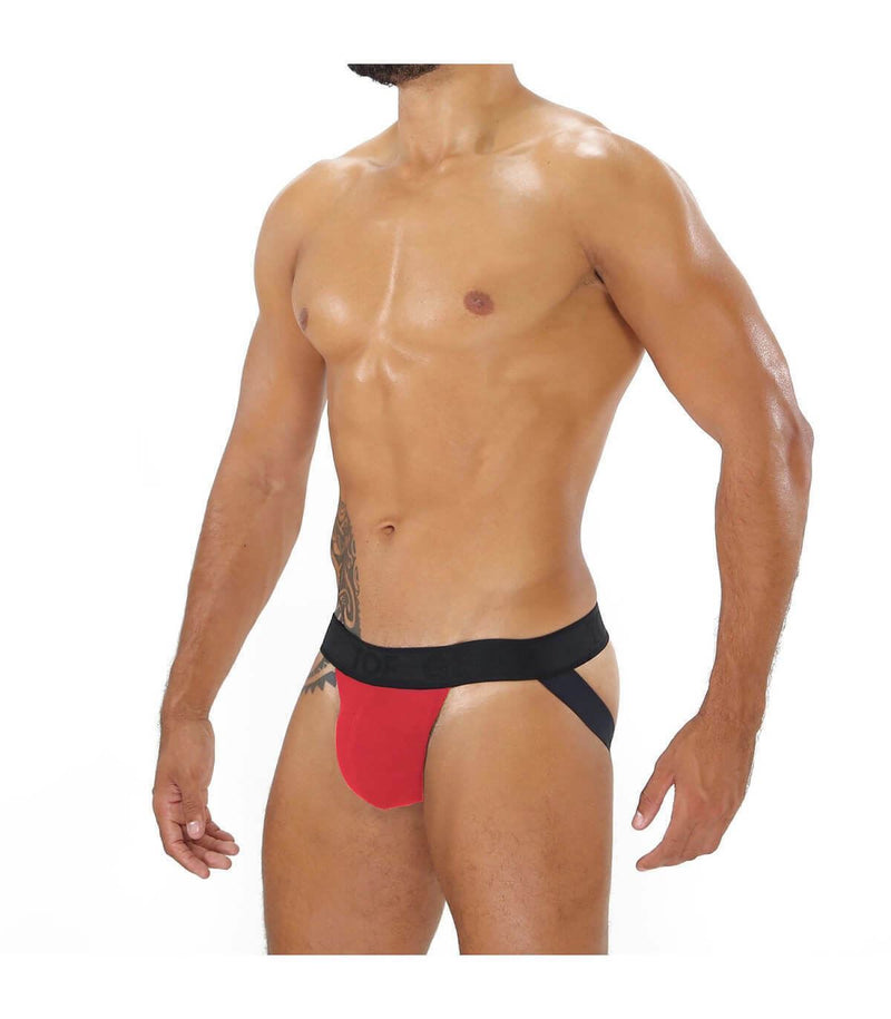SexyMenUnderwear.com Sexy Jock TOF PARIS Alpha Jockstrap Soft Cotton Jersey Classic RED/Black 14