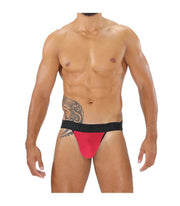 SexyMenUnderwear.com Sexy Jock TOF PARIS Alpha Jockstrap Soft Cotton Jersey Classic RED/Black 14