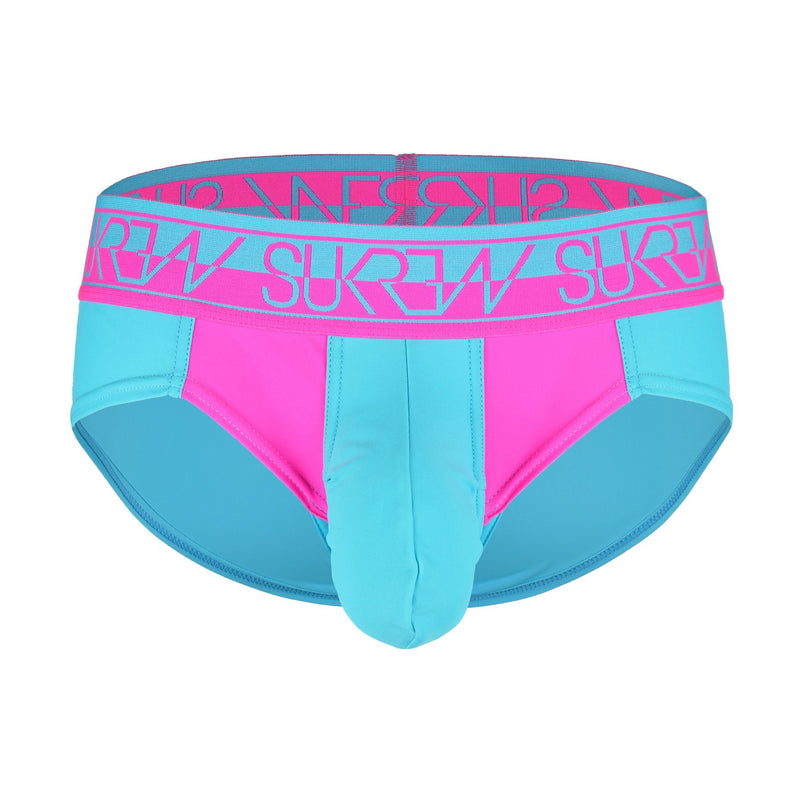 SexyMenUnderwear.com Sukrew Bloc Brief Unlined For Extra Stretch Bold Blue/Pink 25