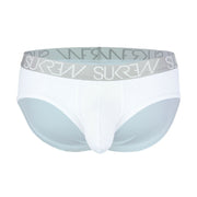 SexyMenUnderwear.com Sukrew Brief MONMOUTH APEX Briefs Silver Waistband Silk White Fabric 18