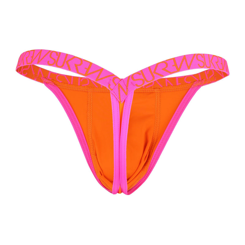SexyMenUnderwear.com Sukrew Low-Rise Thong Bubble Sexy Rounded Cupping Pouch Orange/Pink 25