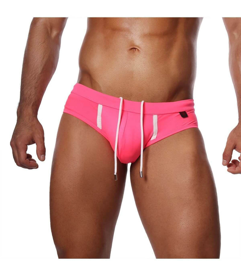 SexyMenUnderwear.com Swim-Brief Tight-Fitting by TOF PARIS Happy Neon Pink 25