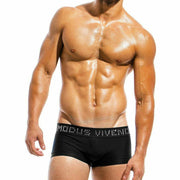 SexyMenUnderwear.com Swimwear Modus Vivendi Metallic Brand Brazil Swim-Trunks Black BS1821 36