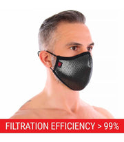 SexyMenUnderwear.com One Size TOF PARIS 3D WASHABLE SILVER MASK Washable & Reusable & Adjustable SILVER
