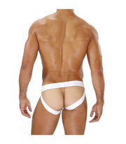 SexyMenUnderwear.com TOF PARIS Alpha Jockstrap Sexy Soft Cotton Bi-Stretch Jersey Khaki-White 15
