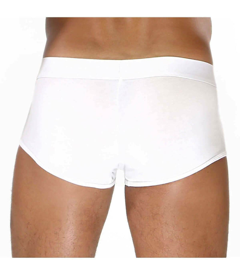 SexyMenUnderwear.com "TOF PARIS ALPHA" Soft Cotton Stretch Boxer Jersey Classic White 17