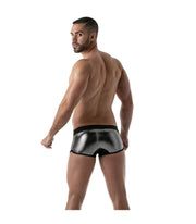 SexyMenUnderwear.com TOF PARIS Boxer Trunks Metal Collection Stretch Microfiber Silver 53