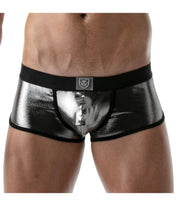 SexyMenUnderwear.com TOF PARIS Boxer Trunks Metal Collection Stretch Microfiber Silver 53