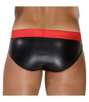 SexyMenUnderwear.com TOF PARIS Brief Fetish Realistic Imitation Leather Stretch MicroFibre Slip 8