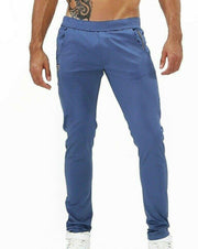 SexyMenUnderwear.com TOF PARIS FASHION PANTS Stretchy Comfy Pant Styly Subtly Satin-Finish Blue T1