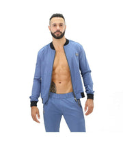 SexyMenUnderwear.com TOF PARIS Jacket Fashion Vest Elegant Urban Look Viscose Cotton Blend Blue T1