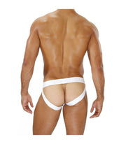 SexyMenUnderwear.com TOF PARIS JOCK BULGE MESH Jockstraps Lined Enhancing Pouch White 13