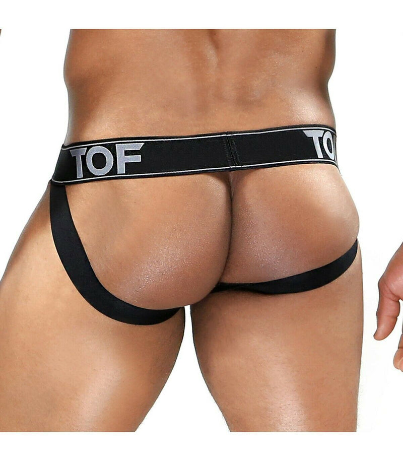 SexyMenUnderwear.com TOF PARIS JockStrap CARTER Sexy Cut Mens Jock Micro Modal Breathable Yel-BLACK 9