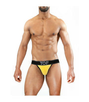 SexyMenUnderwear.com TOF PARIS JockStrap CARTER Sexy Cut Mens Jock Micro Modal Breathable Yel-BLACK 9