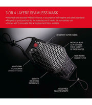SexyMenUnderwear.com One Size TOF PARIS MASQUE FETISH SEAMLES MASK Stylish Breathable Imitation Leather Black