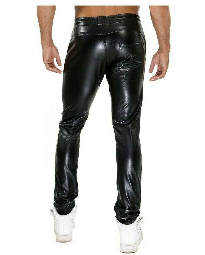 SexyMenUnderwear.com TOF PARIS Pants Fetish SweatPants Rubber-Look Leather Glossy Sporty Fashion 2