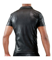 SexyMenUnderwear.com TOF PARIS SHIRT FETISH ZIPPED VEST LEATHER-LOOK JACKETS CHIC TIGHT FIT 25