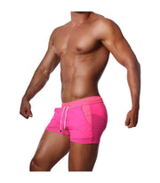 SexyMenUnderwear.com TOF PARIS Shorts Happy Sheer Sexy Fluorescent Short Neon Pink 52