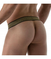 SexyMenUnderwear.com TOF-PARIS String Backless Pouch Metal Stringless Thong Golden 54