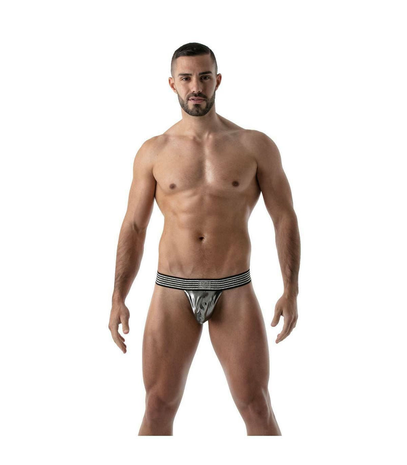 SexyMenUnderwear.com TOF-PARIS String Backless Pouch Metal Stringless Thong Silver 54