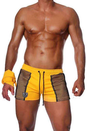 SexyMenUnderwear.com XL TOF PARIS SWIMWEAR CRUISE TIGHT FIT Swim-Shorts & Bandana XL YELLOW/BLACK
