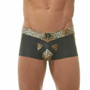 SexyMenUnderwear.com XS xs Gregg Homme Boxer Captive Savana Print Faux Leather Natural 162305 XS 39