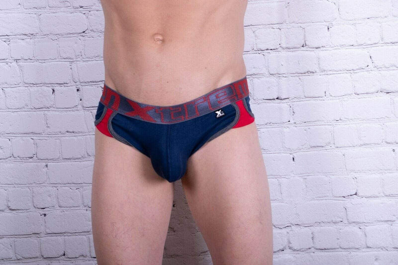 SexyMenUnderwear.com XtreMen Boxer Brief Sports Underwear Stretch Cotton Slip Blue 41309 3