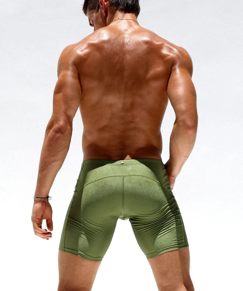 Short RUFSKIN Bicycle Shorts Sport PIKE Premium Nylon Shiny Kelp Green 74