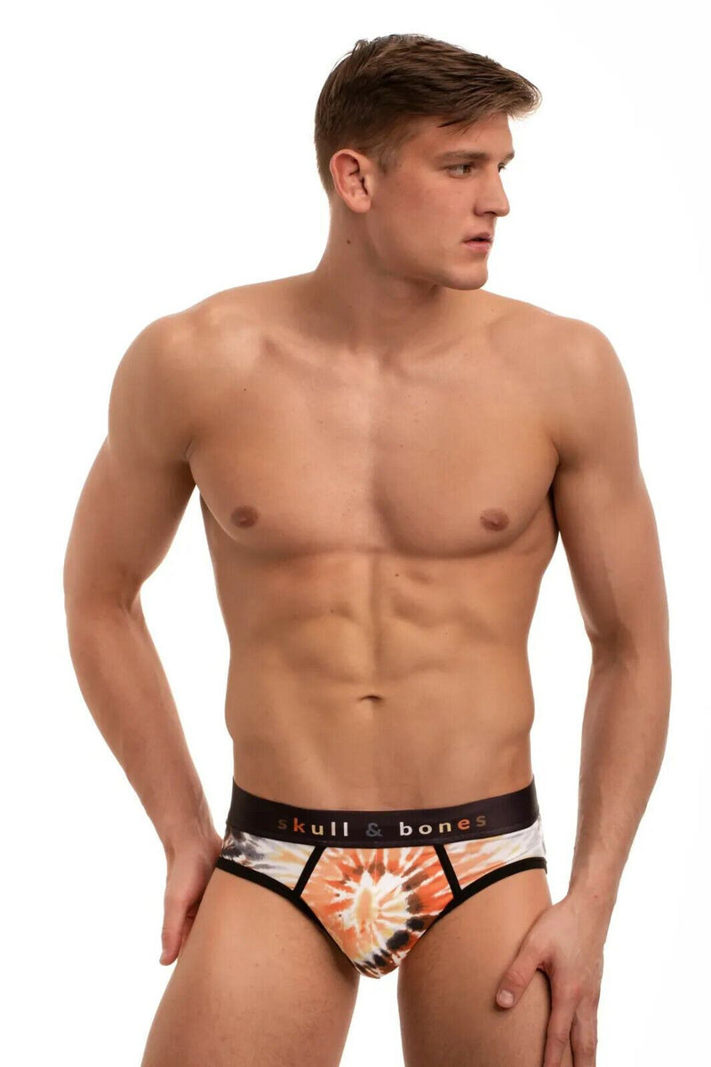 SKULL & BONES Bear Pride Tie Dye Brief Wild Rainbow Stretchy Briefs 21