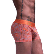 SKULL & BONES Boxer Trunk Lace Luxurious Cotton Single Layer Burnout Orange 1