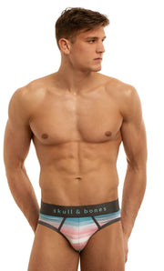 SKULL & BONES Brief Trans Pride Heather Stripe TIE DYE Briefs Vintage Limited 23