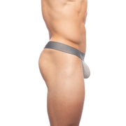 SKULL & BONES Classic Thongs Just The Bones Double Layer Gusset Gray Thong 7
