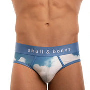 SKULL & BONES Clouds Brief Hand Painted Flat-Lock Stitching Briefs 21