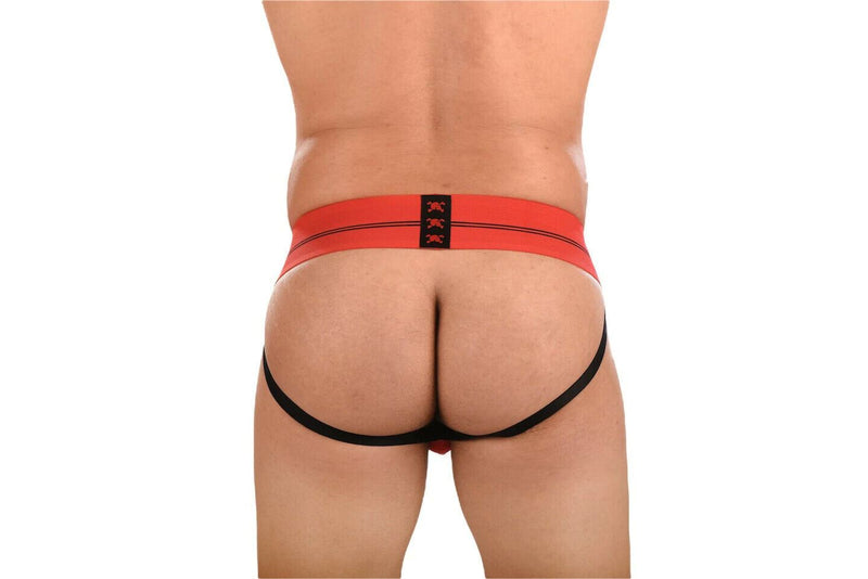 SKULL & BONES Jock RIB Performance Jockstrap Double Layer Contour Pouch Red 18