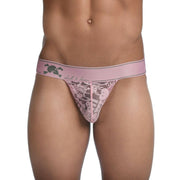 SKULL & BONES Lace Jock Love Bite Burnout Sheer Jockstrap Burnout Pink 14