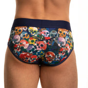 SKULL & BONES Mosaic Skulls Brief Splatter 2-Layer Gusset Contour Pouch 21