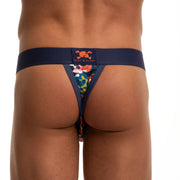 SKULL & BONES Mosaic Skulls Thong Splatter 2-Layer Gusset Comfort Thongs 19