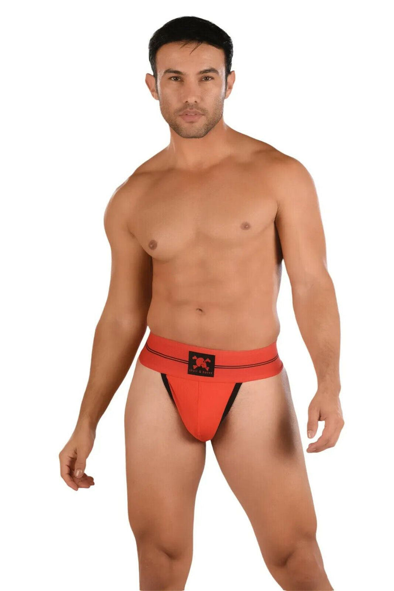 SKULL & BONES Thong RIB Performance Thongs Double Layer Contour Pouch Red 16