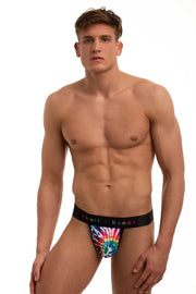SKULL & BONES Thongs Gay Pride TIE DYE Wild Rainbow Thong Super Soft 24