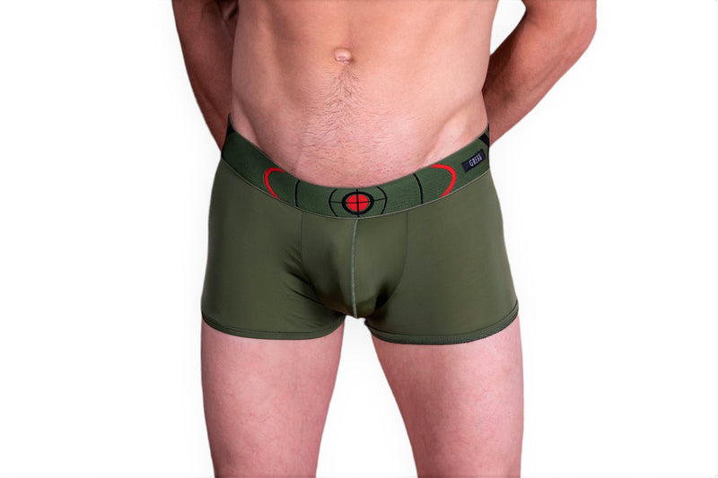 Small Gregg Homme Boxer Target Trunk Silky Underwear Khaky 110355 32