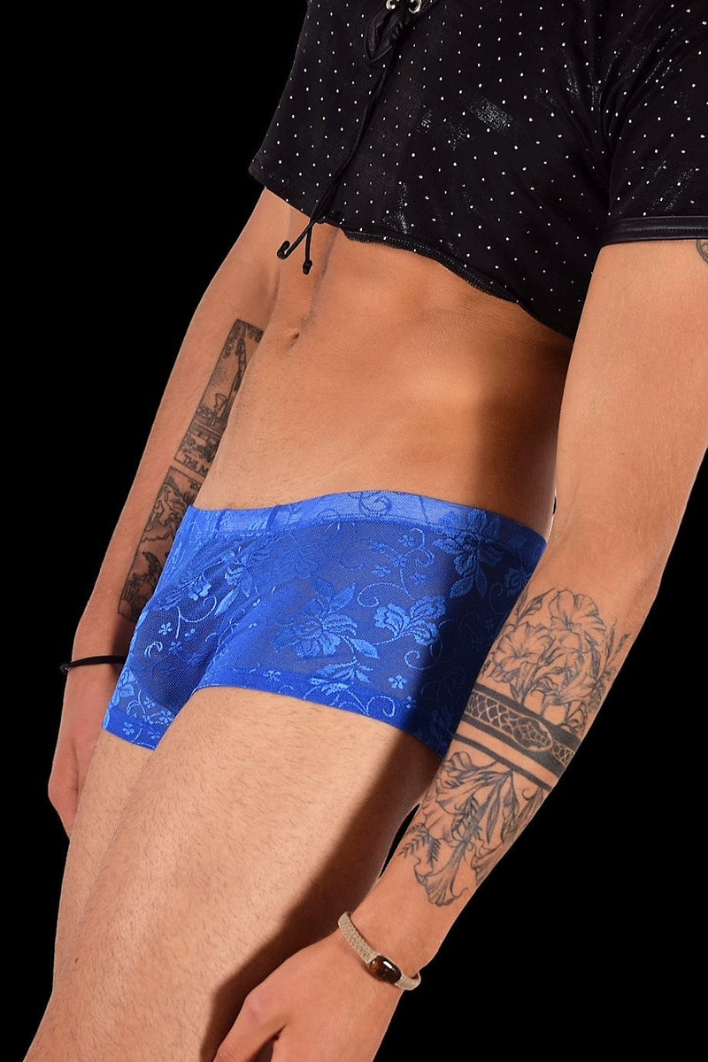 SMU Aristocrat Lace Sheer Mini boxer Royal 100705 H52
