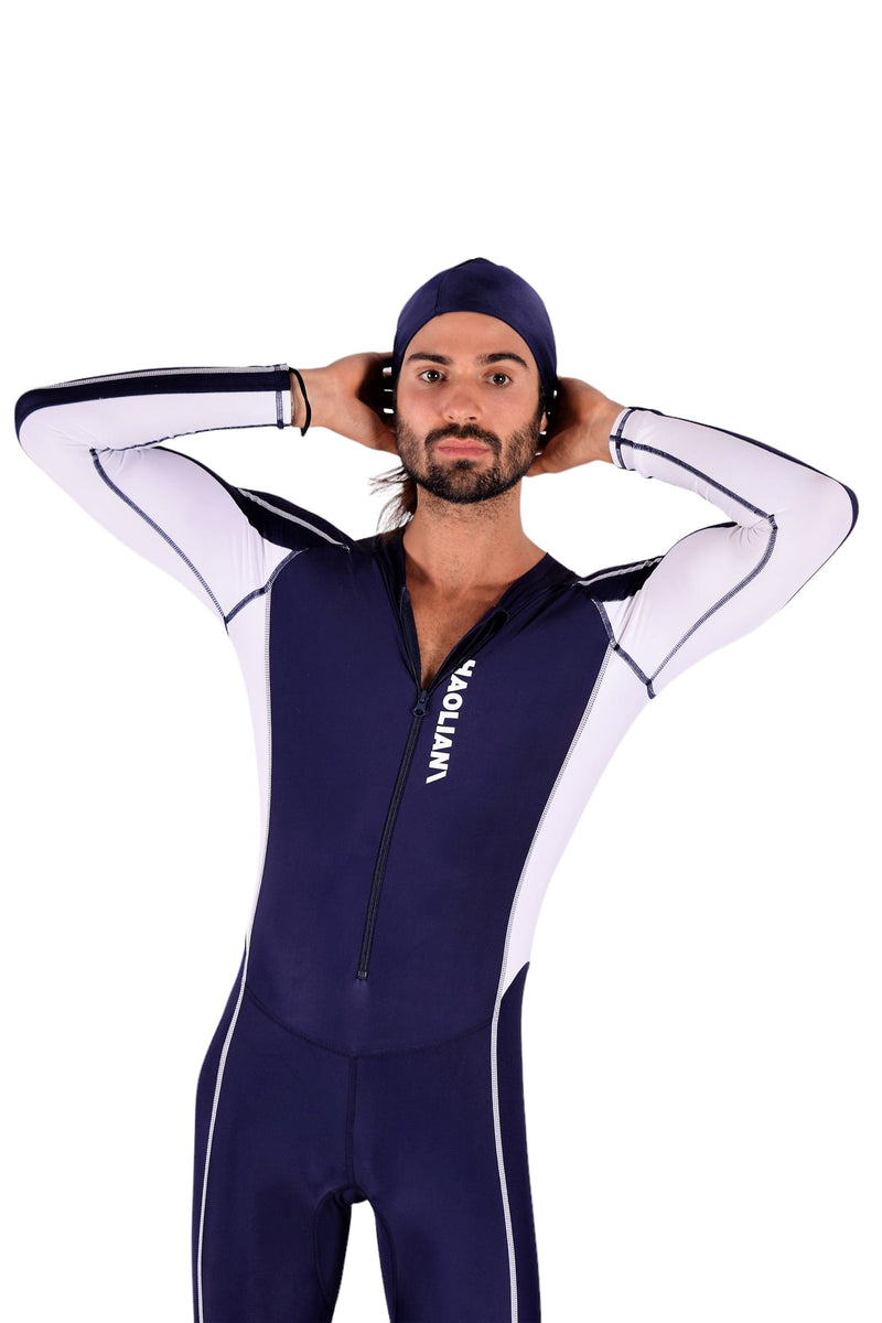 SMU Full Body Competition Swimwear Diving Wetsuit  Singlet One Piece Navy 1