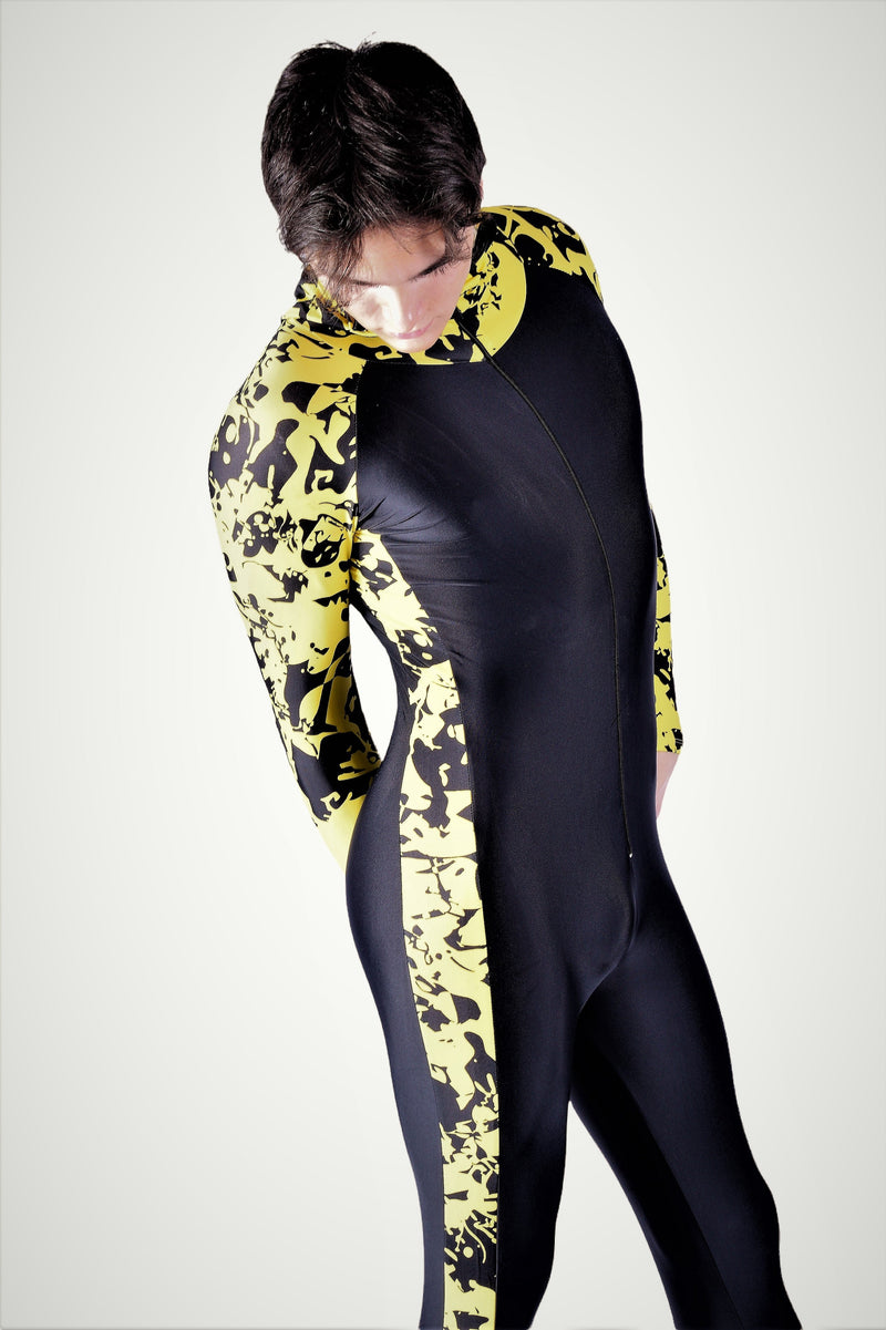 SMU Full Body Swimwear Diving Wetsuit  Singlet One Piece Dive Yellow 40134 1