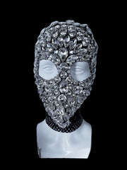 SMU Men Luxurious rhinestones stretchy body suit with hood S/M 3103 2