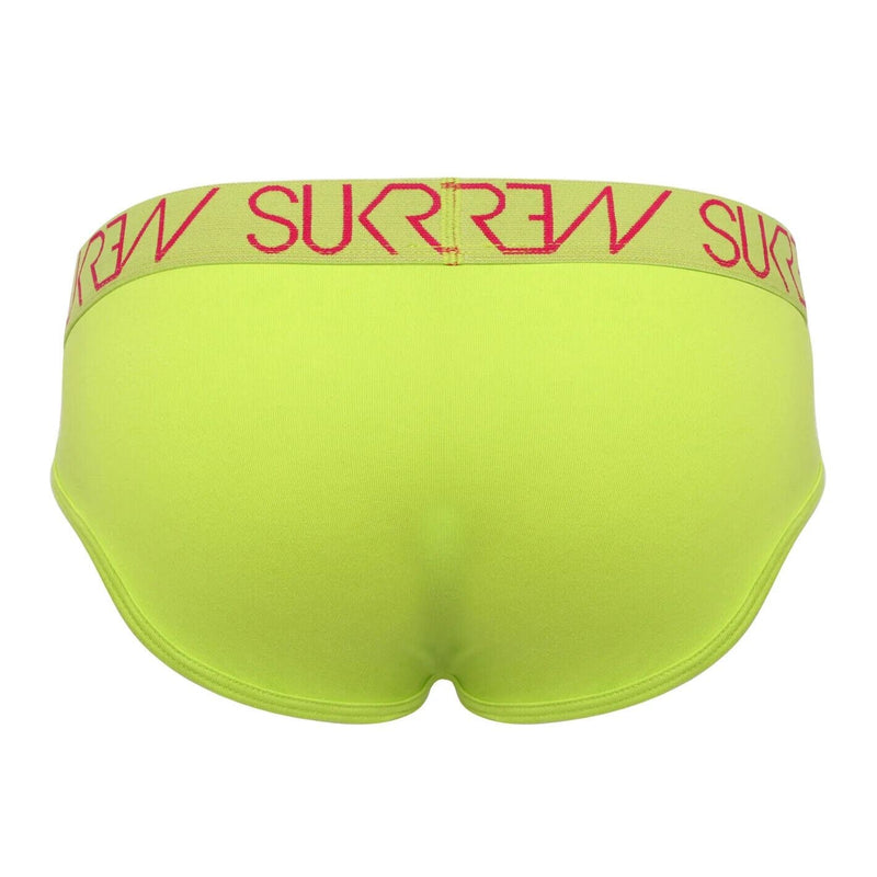 SUKREW Apex Brief Low-Rise Front Cupping Pouch Lime Briefs 38