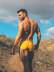 SUKREW Apex Briefs Low-Rise Front Brief Rounded Cupping Pouch Silky Yellow 32