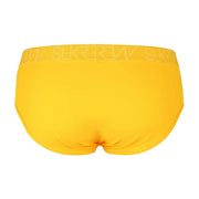 SUKREW Apex Briefs Low-Rise Front Brief Rounded Cupping Pouch Silky Yellow 32